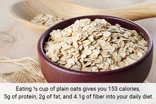oats are low-calorie foods which help promote satiety