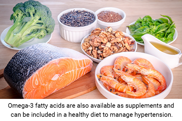 diet rich in omega-3 fatty acids can help lower high blood pressure