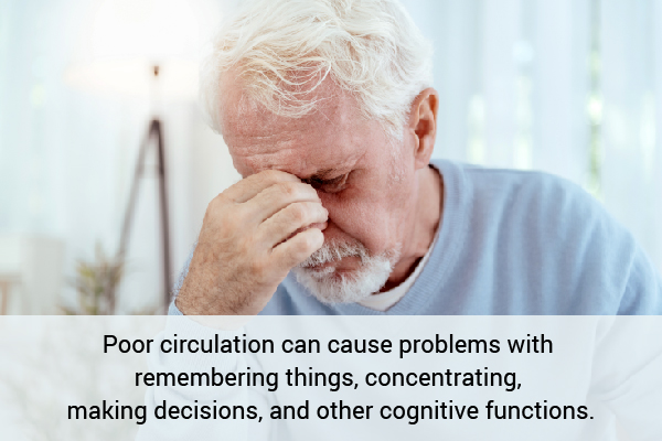 poor cognitive function can be indicative of poor blood circulation