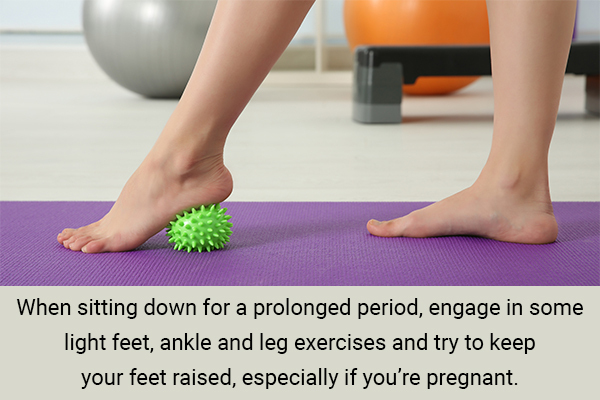 preventive tips against swelling of the ankles and feet