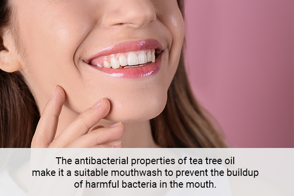 tea tree oil can also be used to promote oral health