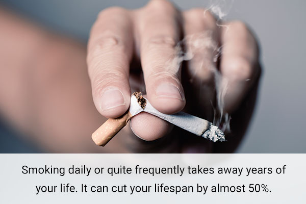 you must quit smoking as it can reduce your lifespan greatly