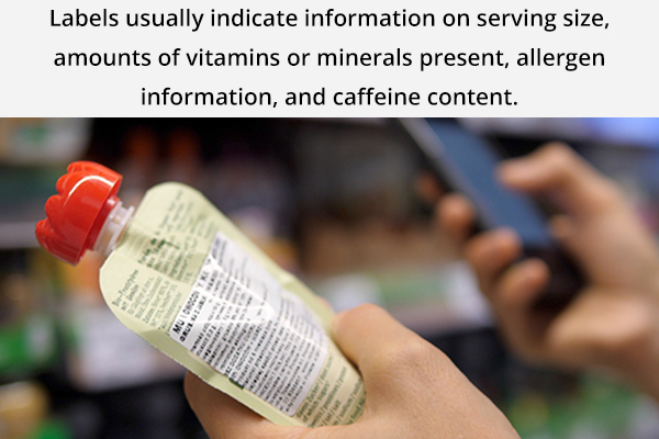 read nutritional labels prior consuming ready-to-drink beverages