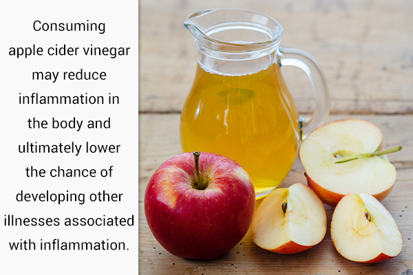 apple cider vinegar reduces inflammation and helps manage gout