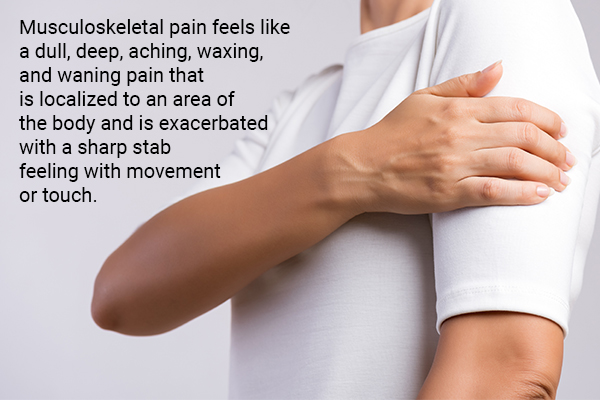 signs and symptoms associated with musculoskeletal pain