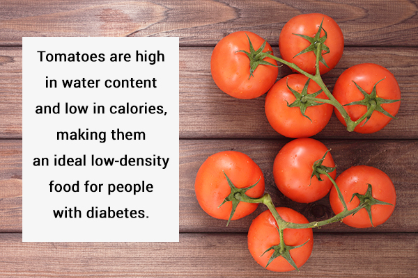tomatoes are a low-calorie food choice for diabetics