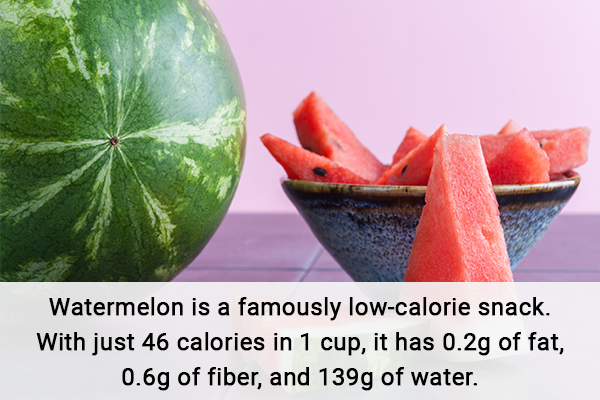 watermelon is a low-calorie food that you can try