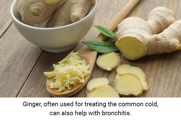 including ginger in your diet can help provide relief from bronchitis