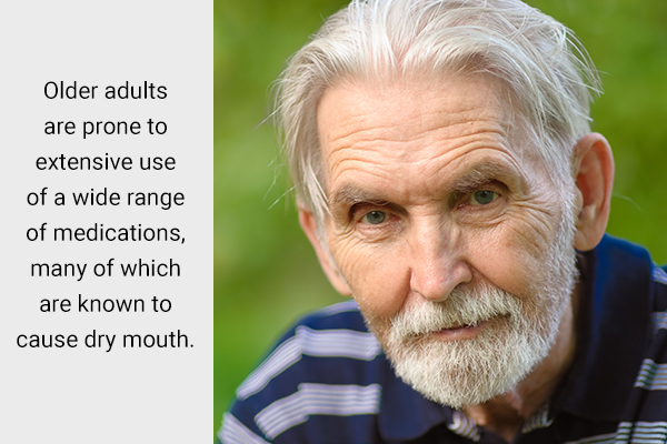 with advancing age people tend to be more susceptible to dry mouth