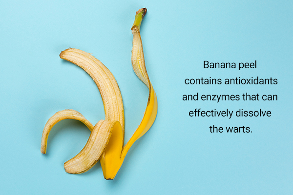using banana peels can also help manage genital warts