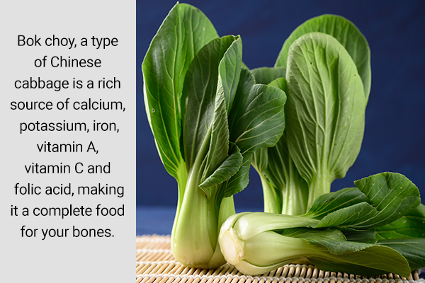 Bok choy consumption can help strengthen your bones