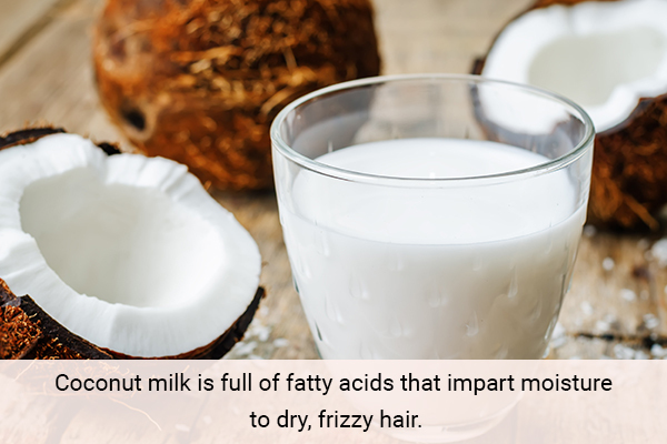 coconut milk can help you achieve straight hair