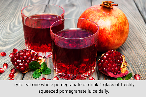 consuming pomegranate can help prevent kidney stones