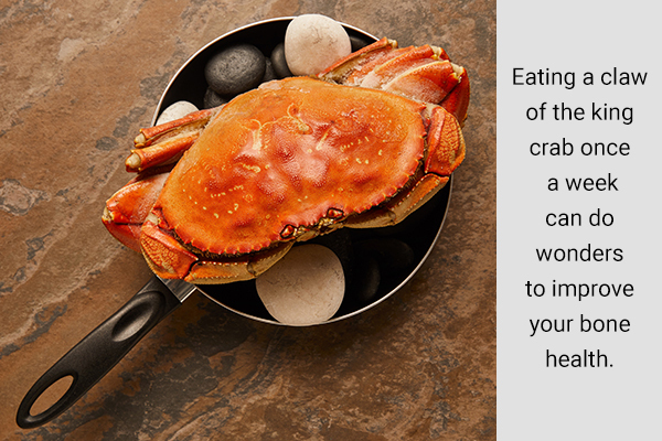 crabs are rich in zinc which helps promote bone health