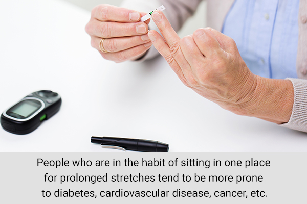 sitting inactive for too long can give rise to diabetes, heart issues etc.
