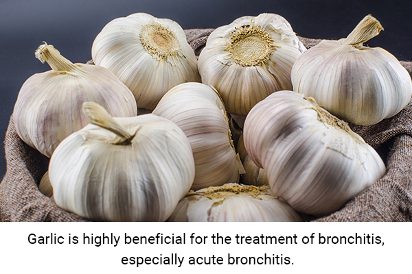 drink a glass of warm garlic milk to aid in bronchitis relief