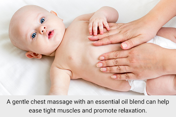 give your child an essential oil massage to relieve croup