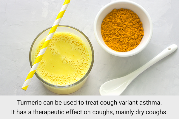 a warm glass of turmeric milk can aid relief from cough-variant asthma