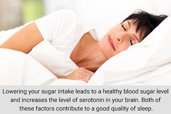 lowering your sugar intake can help improve your sleep quality