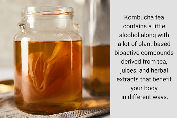 kombucha tea is another probiotic-rich food source