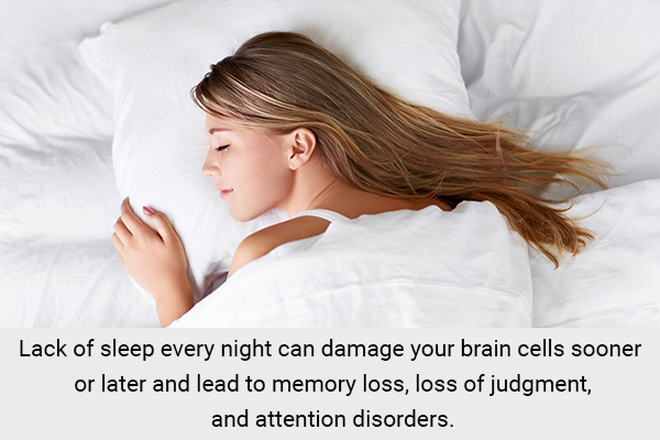 a lack of sleep can damage your brain cells