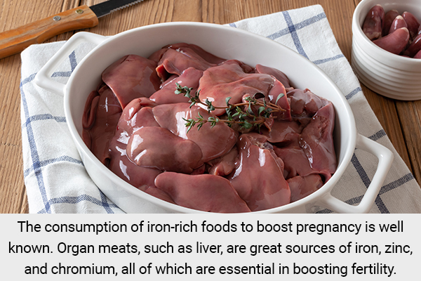 organ meats such as liver can help boost fertility