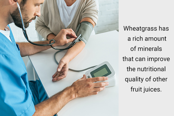 wheatgrass juice can help reduce high blood pressure