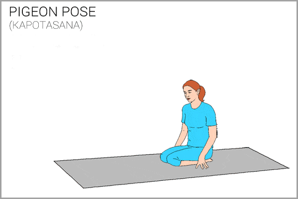 pigeon pose (kapotasana) for sciatic nerve pain relief