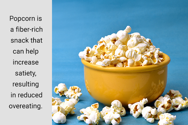 popcorn is a fiber-rich, weight-loss snack when on an budget