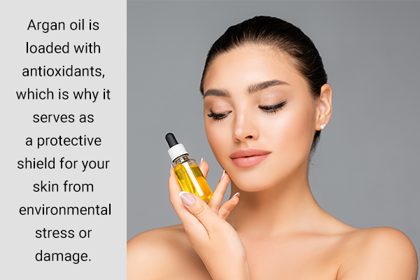 argan oil usage can help protect the skin from oxidative damage