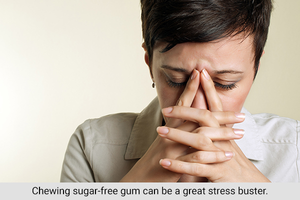 chewing sugar-free gum is a great stress buster