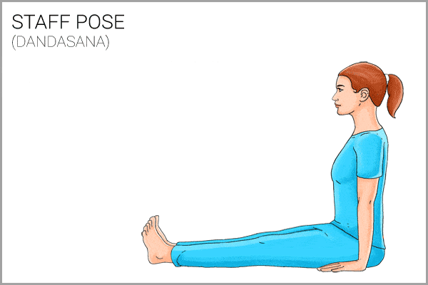 staff pose (dandasana) can also provide relief from sciatic nerve pain