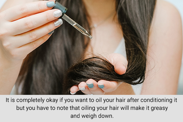 tips to follow when applying hair oil after conditioning
