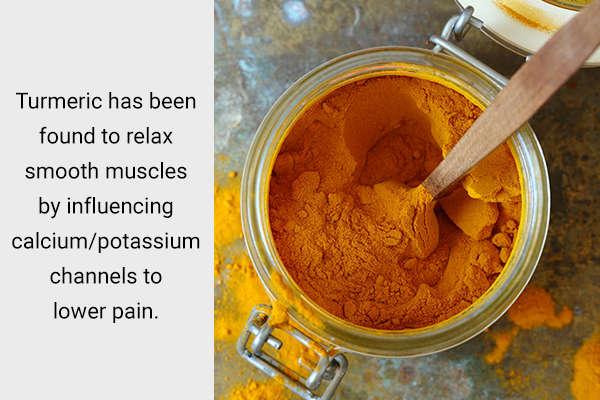 turmeric usage can help relax tense muscles