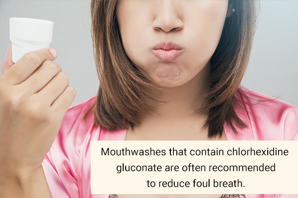 you can use certain mouthwashes to reduce foul odor of garlic