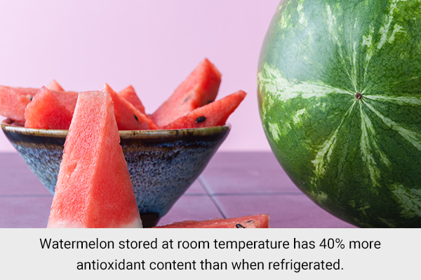 watermelon should not be stored in a refrigerator