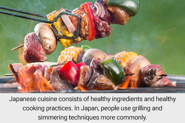 some healthy cooking methods prevalent in Japan