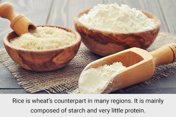 rice and rice flour are a natural substitute for wheat