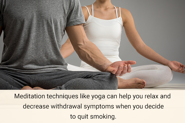 try yoga and meditation to curb the habit of smoking