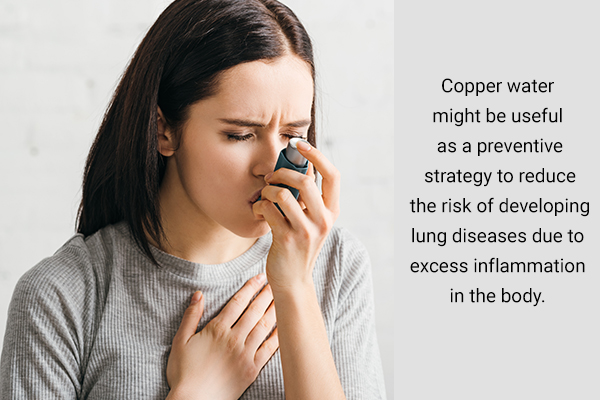 drinking copper water can help reduce the risk of developing lung diseases