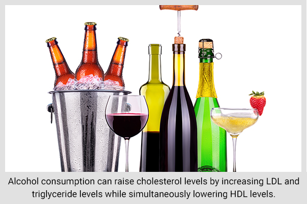 alcohol consumption can raise cholesterol levels