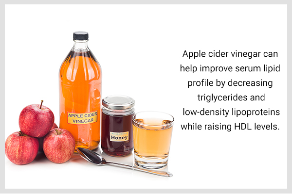 drinking apple cider vinegar with honey can reduce high triglyceride levels
