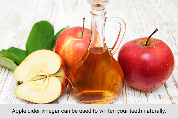 rinsing your mouth with apple cider vinegar can help whiten your teeth