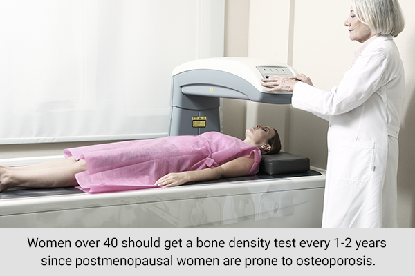 women over 40 should get a bone mineral density test for osteoporosis