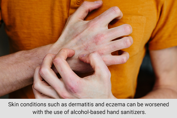 frequent usage of hand sanitizers can lead to skin diseases