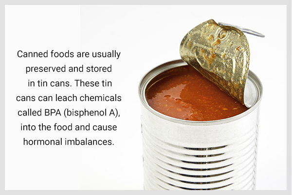 canned foods contains preservatives which can harm your health