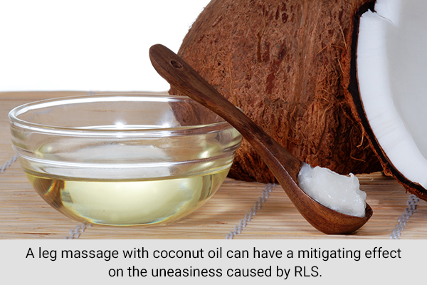 coconut oil is an anecdotal remedy useful in RLS management