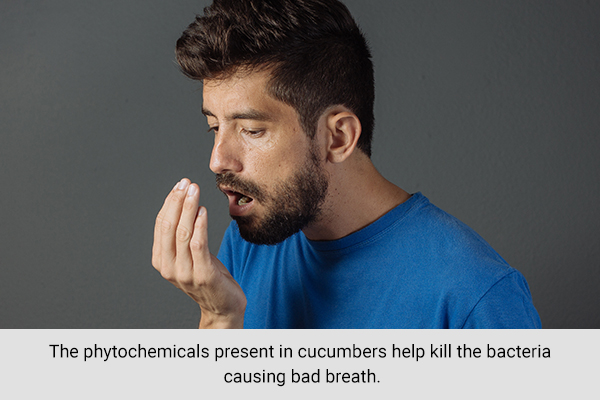 cucumber consumption can also help eliminate bad breath
