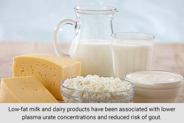 certain dairy products can help manage high uric acid levels