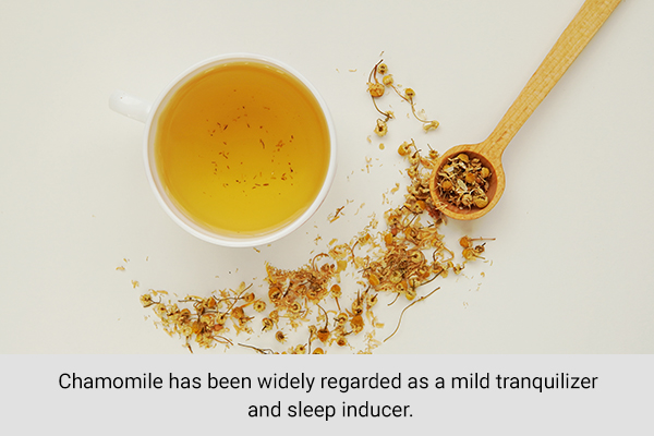 drinking chamomile tea prior bedtime can help induce good sleep